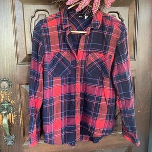 BDG Flannel Plaid Button Down